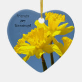 Vrienden zijn Blessings. siercadeaus Daffodils Keramisch Ornament (Voorkant)