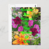 Vrienden zijn bloemen...    postkaartPC78 Briefkaart (Voorkant / Achterkant)