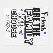 Vrienden zijn de familie die je kiest fleece deken (Voorkant (Horizontaal))