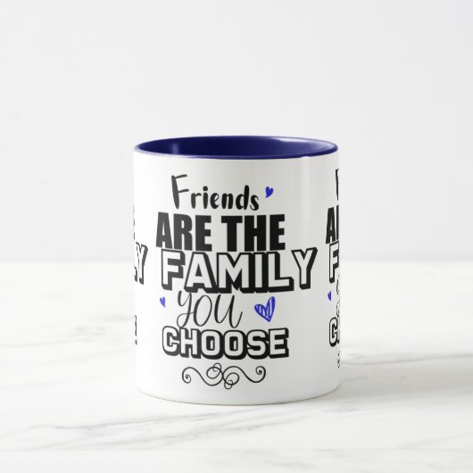 Vrienden zijn de familie die je kiest mok (Midden)