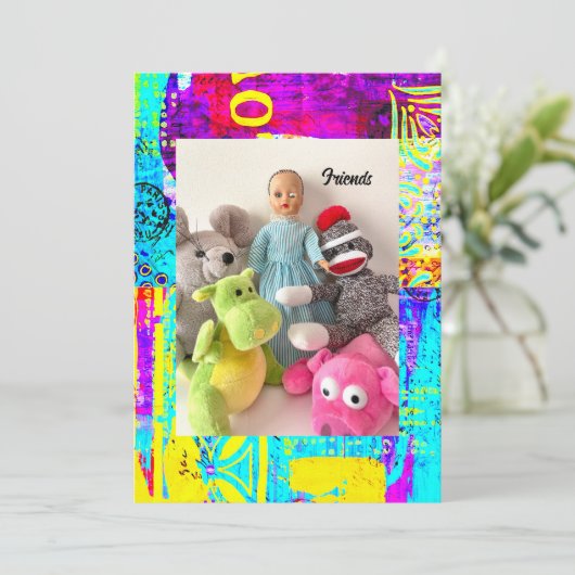 Vrienden zijn de grootste feestdagenkaart (Staand voorkant)