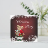 Vrienden zijn de liefste kersttedderaar kaart (Staand voorkant)