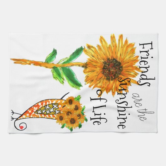 Vrienden zijn de Sunshine of Life Keuken Handdoek (Horizontaal)