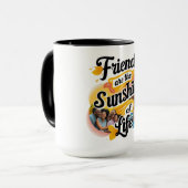 Vrienden zijn de zon van het leven mok (Voorkant links)