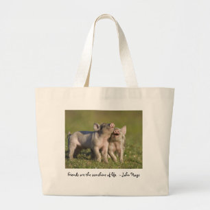 Vrienden zijn de zonneschijn van het leven grote tote bag