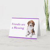 Vrienden zijn een Blessing Beagle Puppy Dog Kaart (Voorkant)