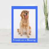 Vrienden zijn een Blessing Golden Retriever Dog Ka Kaart (Voorkant)