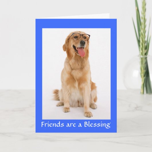 Vrienden zijn een Blessing Golden Retriever Dog Ka Kaart (Voorkant)