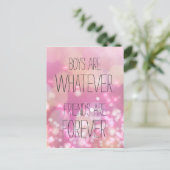 Vrienden zijn Forever Pink Sparkles Friendship Quo Briefkaart (Staand voorkant)