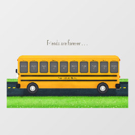 Vrienden zijn Forever School Bus 10 Foto Lijst Raamsticker