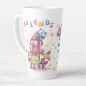 Vrienden zijn gewoon familie die door jou is gekoz latte mok (Linkerhoek)