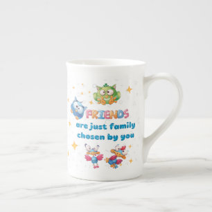 Vrienden zijn gewoon familie die door jou is gekoz porselein kop
