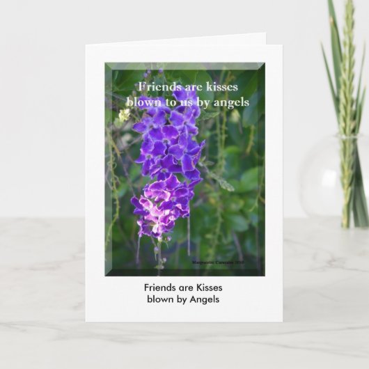 Vrienden zijn kussen die ons door engelen worden t kaart (Voorkant)