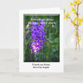 Vrienden zijn kussen die ons door engelen worden t kaart (Gele Bloem)