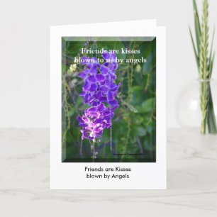 Vrienden zijn kussen die ons worden opgeblazen doo kaart