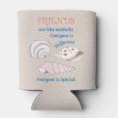 Vrienden zijn net als Seashells Koelbox Blikjeskoeler (Achterkant)