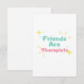 Vrienden zijn therapeutisch bedankkaart (Voorkant / Achterkant)