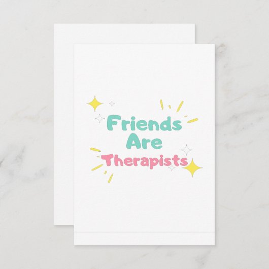 Vrienden zijn therapeutisch bedankkaart (Voorkant / Achterkant)