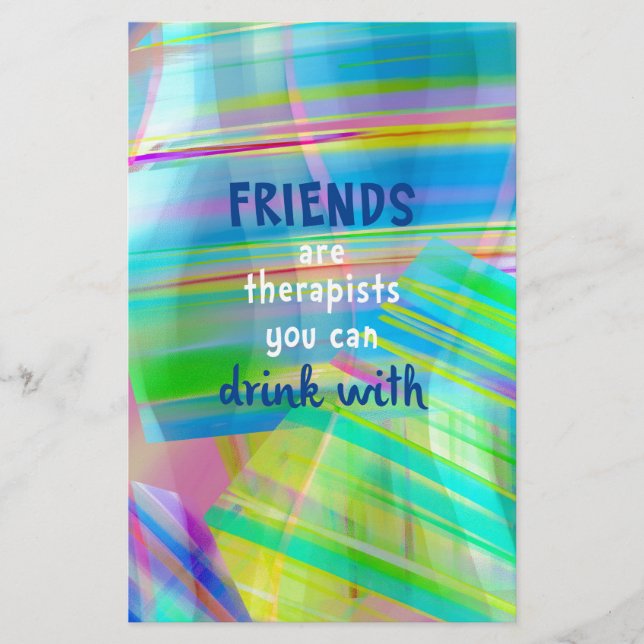 Vrienden zijn Therapisten waarmee je kunt Drinken (Voorkant)