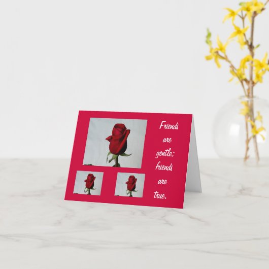 Vrienden zijn zachtaardig kaart (Gele Bloem)