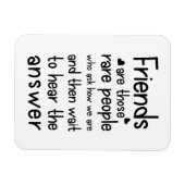 Vrienden zijn zeldzaam: Vriendschap Citaat Zwart Magneet (Horizontaal)