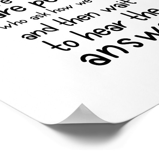 Vrienden zijn zeldzaam: Vriendschap Citaat Zwart Poster (Hoek)