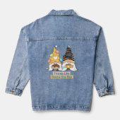 Vrienden zoals Gnome One Else Typografie Dames Denim Jacket (Achterkant)