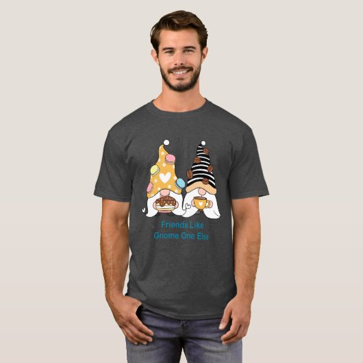 Vrienden zoals Gnome One Else Typografie Unisex T-shirt (Voorkant volledig)
