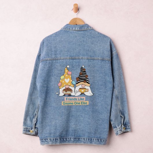 Vrienden zoals Gnome One Else Typografie Vrouwen Denim Jacket (Hangar)