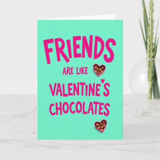 Vrienden Zoet Als Chocolade Kaart (Voorkant)
