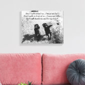 Vrienden - zwart lab canvas afdruk (Insitu (Woonkamer))