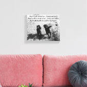 Vrienden - zwart lab canvas afdruk (Insitu (Woonkamer))