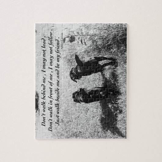 Vrienden - zwart lab legpuzzel (Verticaal)