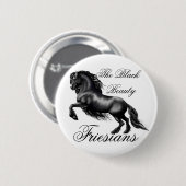 Vrienden, zwarte brief ronde button 5,7 cm (Voorkant /achterkant)