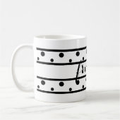 Vrienden Zwarte Polka Dots Wit Koffiemok (Links)