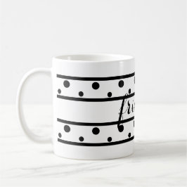 Vrienden Zwarte Polka Dots Wit Koffiemok