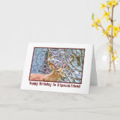 Vriendendendagskaart met deer en krab appels kaart (Gele Bloem)