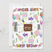 Vriendenfamilie Happy Birthday Uitnodiging (Voorkant)