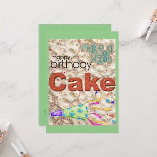 Vriendenfamilie Happy Birthday Uitnodiging (Voorkant / Achterkant in situ)