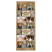 Vriendenfotocollage DIY afbeelding 6 pic jute Wijn Cadeautas (Achterkant)