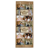 Vriendenfotocollage DIY afbeelding 6 pic jute Wijn Cadeautas (Voorkant)