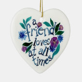 Vriendenliefde altijd hartstikke keramisch ornament (Rechts)