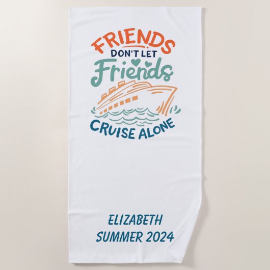 Vriendenreis Cruise Strandlaken (Voorkant)