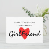 Vriendin 1e Valentijnse kaart (Staand voorkant)