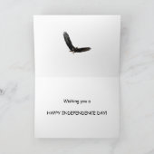 Vriendin,4 juli met kale adelaar en vlag kaart (Binnen)