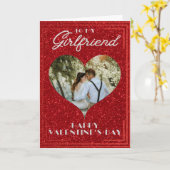 Vriendin Aangepaste foto Valentijn Kaart Glitter (Gele Bloem)