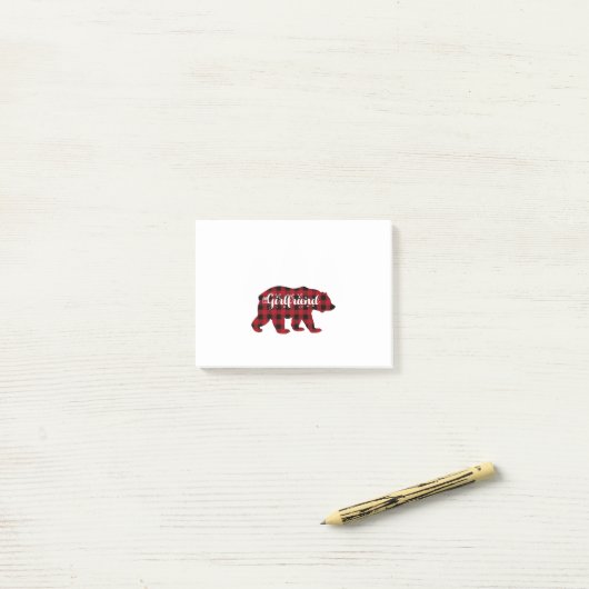 Vriendin Beer Buffalo Red Play Matching Family Post-it® Notes (Op bureau)