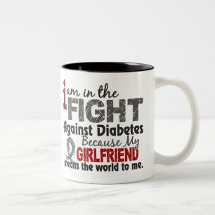 Vriendin betekent wereld voor mij diabetes tweekleurige koffiemok
