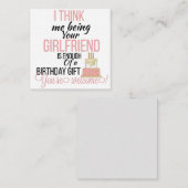 vriendin Birthday Informatiekaartje (Voorkant / Achterkant)