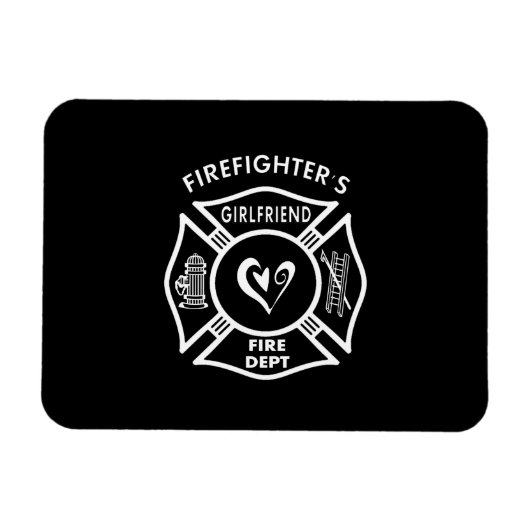 Vriendin brandweerman magneet (Horizontaal)